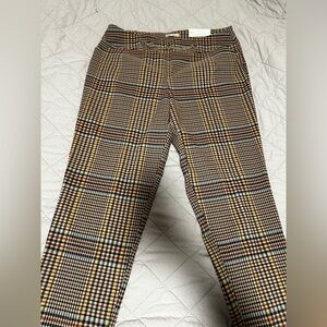 Cato Women's Plaid Pants in Brown and Black and red